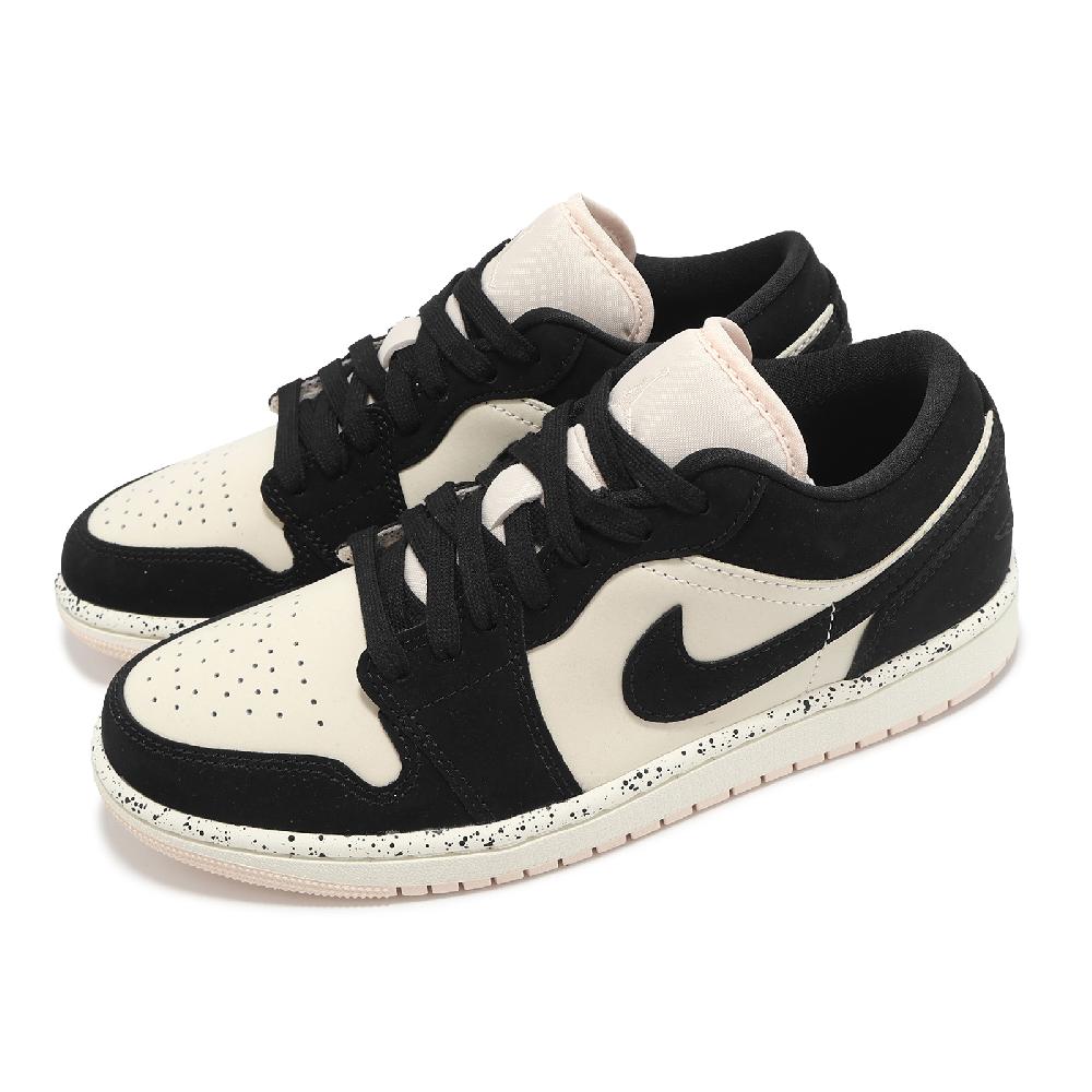 休閒鞋 Wmns Air Jordan 1 Low 女鞋 男鞋 黑 淡粉 潑墨 AJ1 DC0774-003