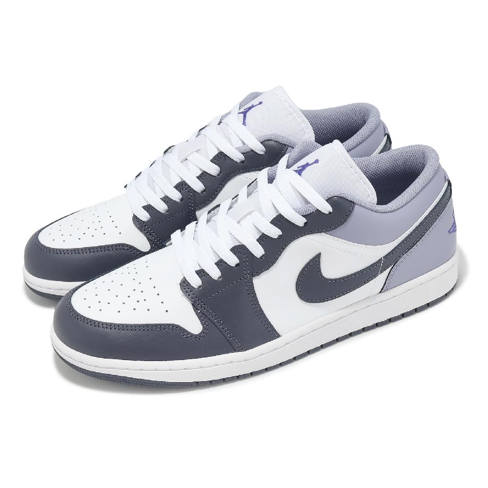 休閒鞋 Air Jordan 1 Low 男鞋 紫 灰 一代 AJ1 低筒 553558-145