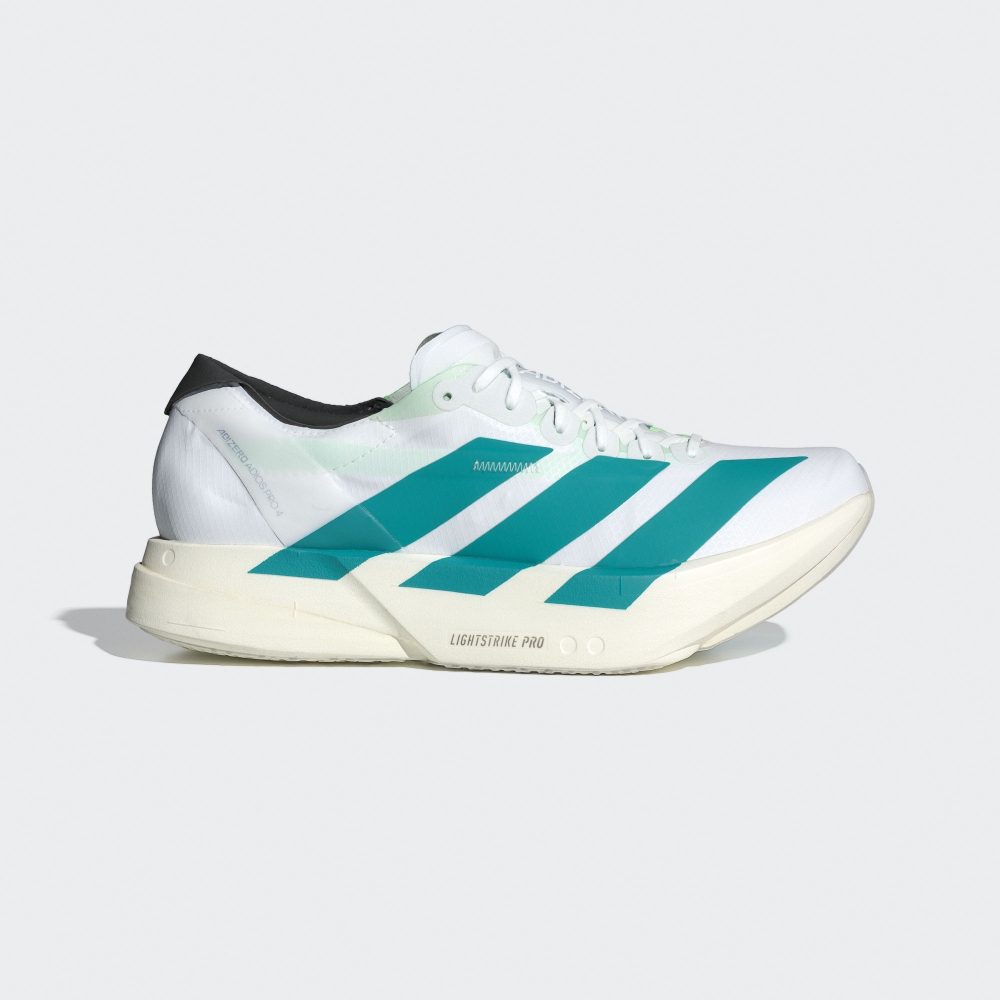【ADIDAS】ADIZERO ADIOS PRO 4 M 休閒鞋 男鞋 白綠色-JR1267