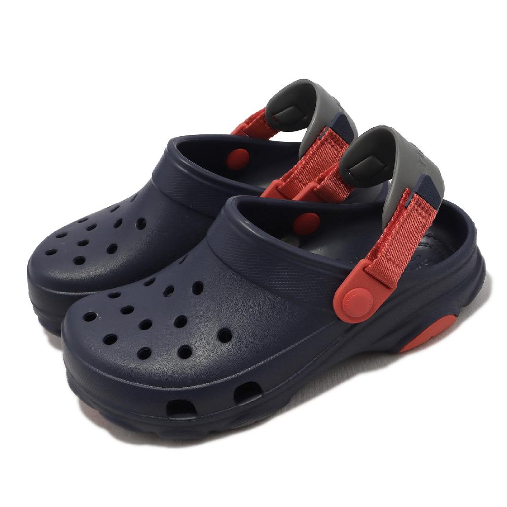 Crocs 洞洞鞋 Classic All-Terrain Clog K 童鞋 深藍 紅 布希鞋 涼拖鞋 卡駱馳 207458410