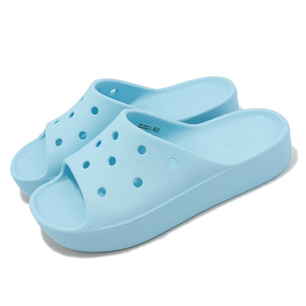 Crocs 卡駱馳 雲朵拖鞋 Classic Platform Slide 北極藍 厚底 女鞋 拖鞋 卡駱馳 208180411