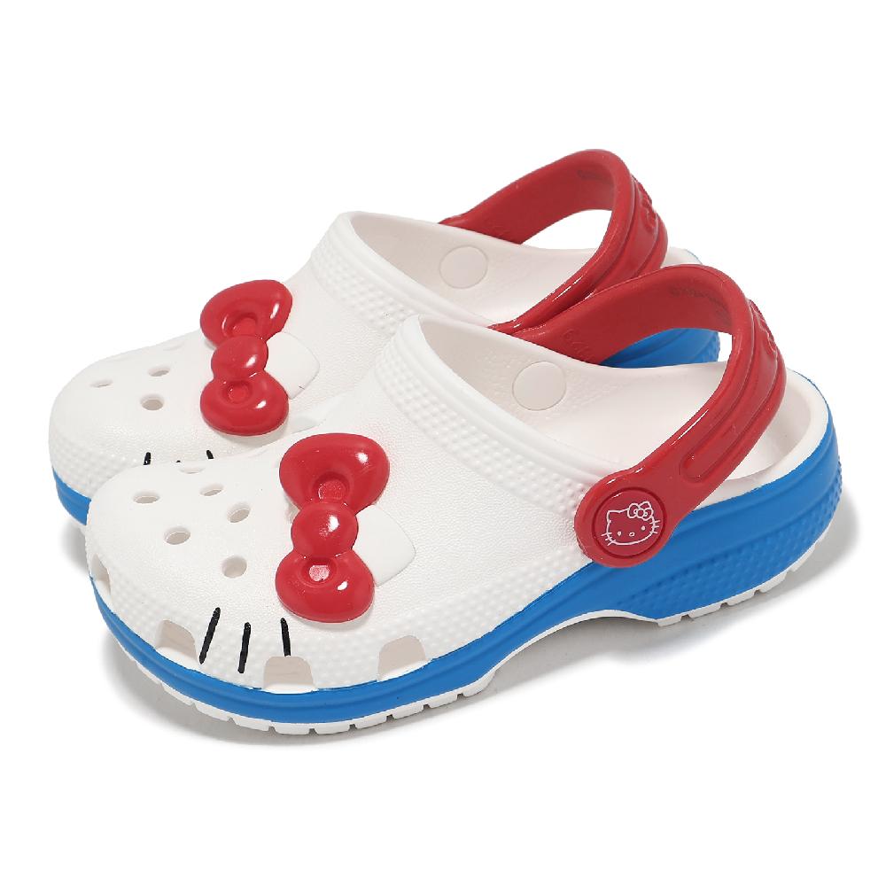 Crocs 卡駱馳 洞洞鞋 Iam Classic Clog T 小童 白 經典Hello Kitty小克駱格 209469100