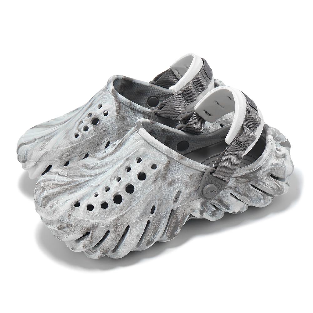 Crocs 卡駱馳 洞洞鞋 Echo Marbled Clog 男女鞋 波波荒野克駱格 月光灰 大理石紋 涼拖鞋 2084541NL