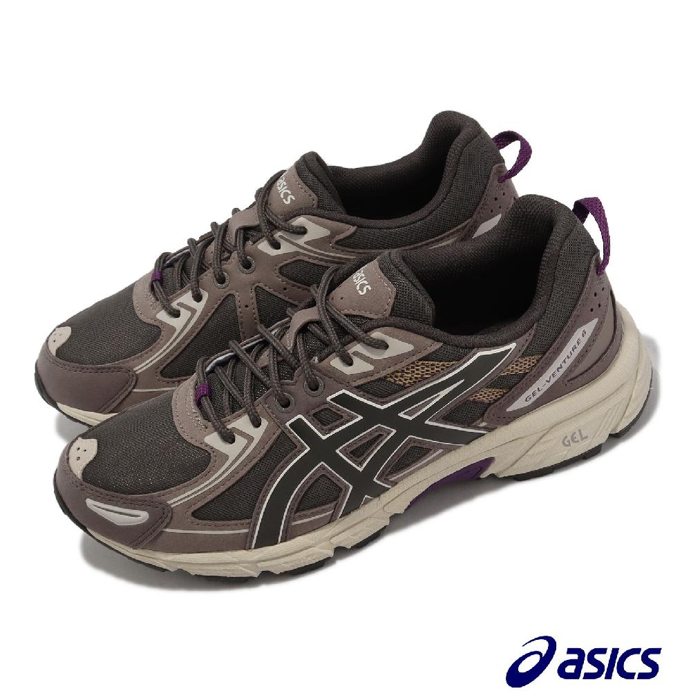 Asics 亞瑟士 慢跑鞋 GEL-Venture 6 男鞋 棕 紫 越野 健行 路跑 多功能 運動鞋 1203A298250