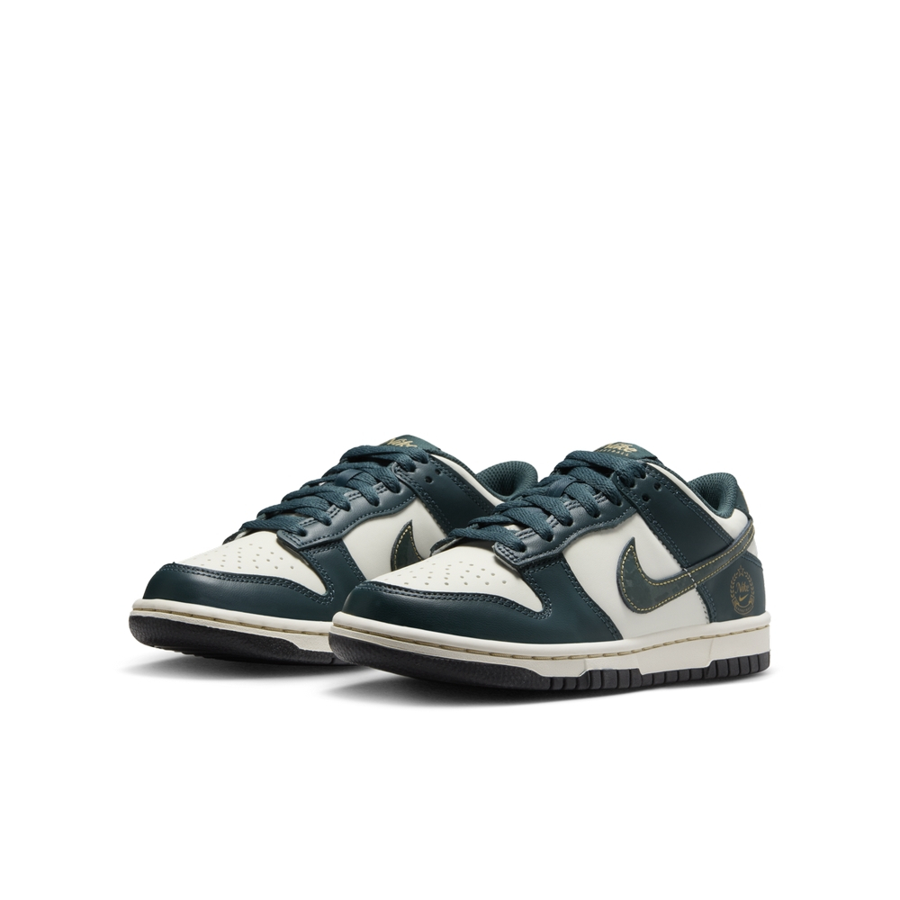【NIKE】NIKE DUNK LOW GS 中大童 休閒鞋 大童鞋 女鞋 白綠色 低筒-FB9109301