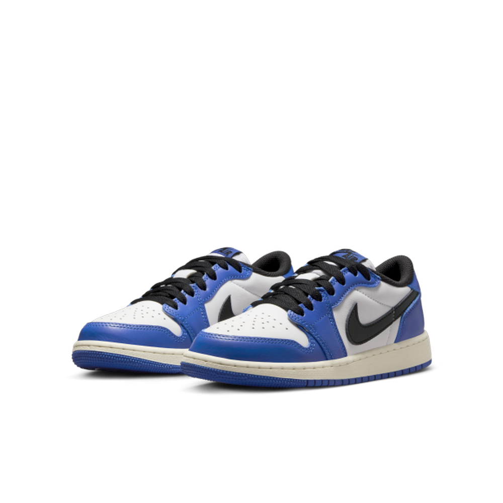 【NIKE】AIR JORDAN 1 RETRO LOW OG GS 童鞋 大童 女鞋 籃球鞋 藍黑白-CZ0858140