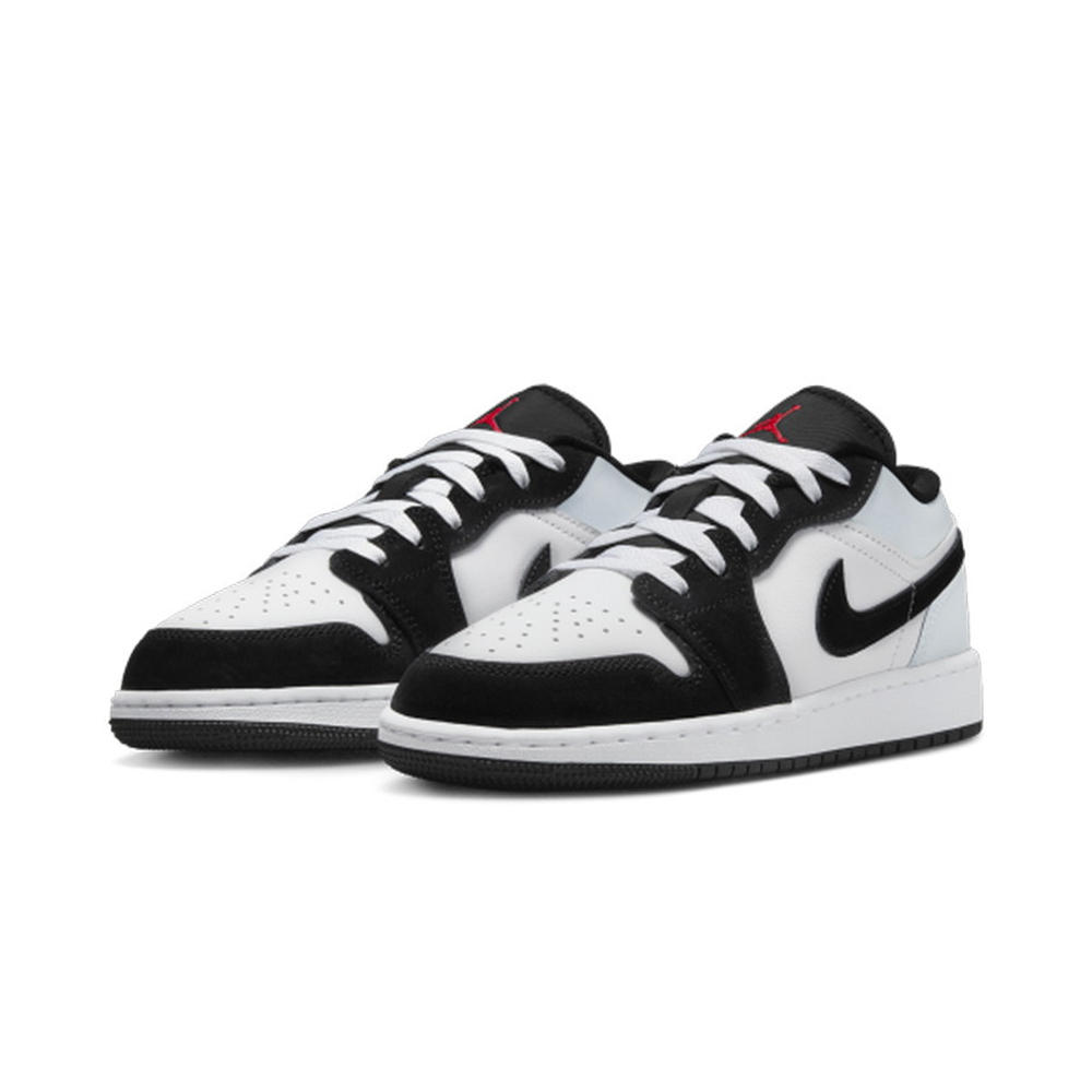 【NIKE】AIR JORDAN 1 LOW SE GS 童鞋 大童 女鞋 籃球鞋 黑白銀-HF3188106