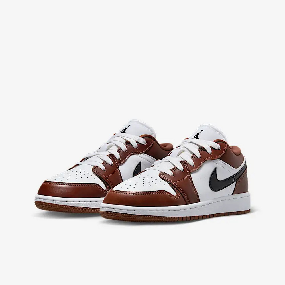 【NIKE】AIR JORDAN 1 LOW SE GS 童鞋 大童 女鞋 籃球鞋 紅棕 黑白-HF3188102