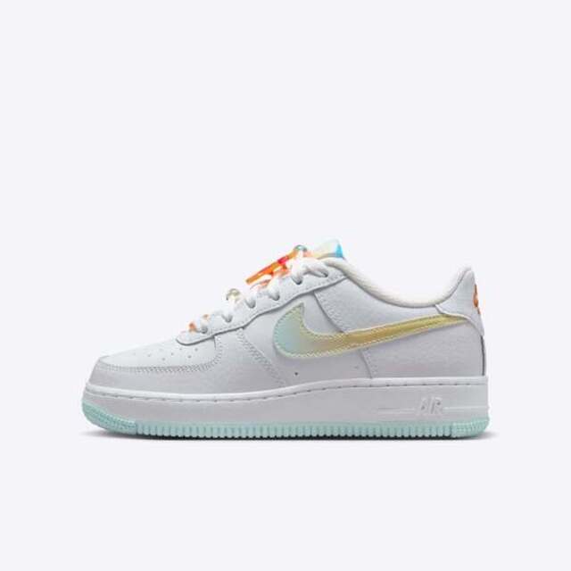 Nike Air Force 1 Lv8 GS IB8890-191 大童 運動休閒鞋 舒適 夏威夷 漸層 白藍