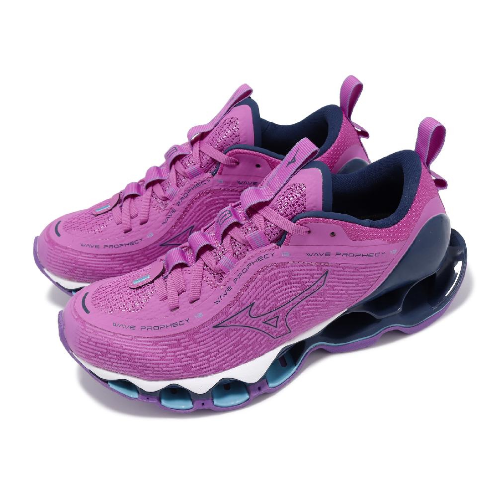 Mizuno 美津濃 慢跑鞋 Wave Prophecy 13 女鞋 紫 藍 緩衝 回彈 路跑 運動鞋 J1GD2400-26