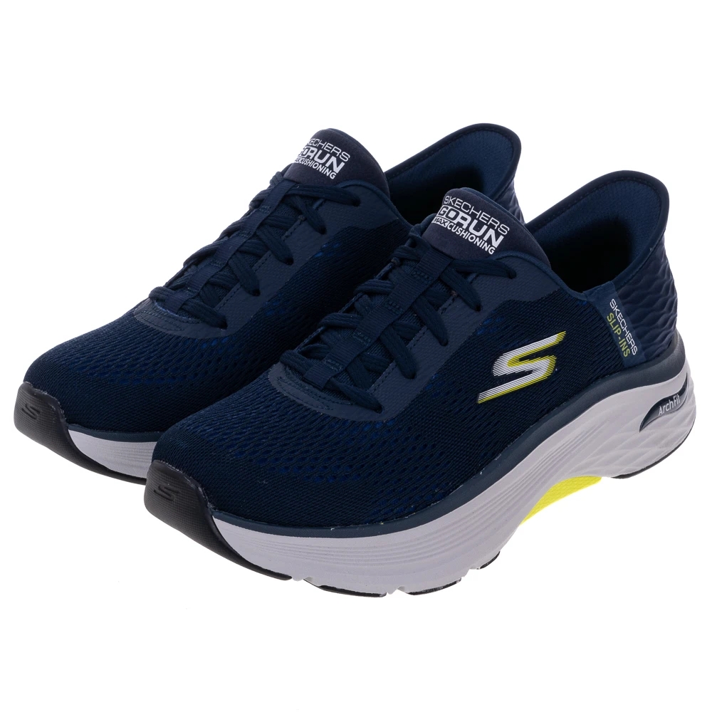 【SKECHERS】GORUNMAXCUSHIONINGARCHFIT 跑步鞋 男鞋 運動鞋 深藍色-220347NVY