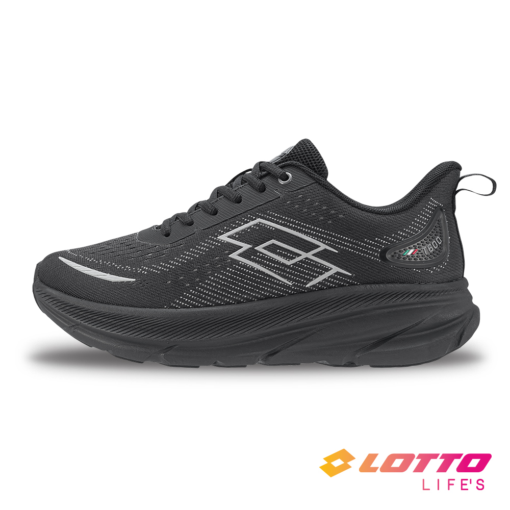 【LOTTO 義大利】男 寬楦 T600 MAX 輕賈卡緩震跑鞋(黑)