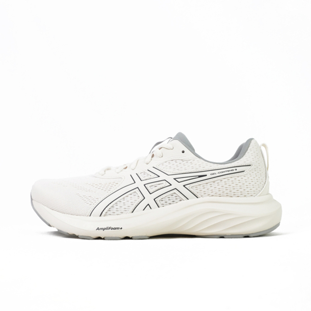 Asics Gel-contend 9 4E [1011C001-200 男 慢跑鞋 超寬楦 彈力 支撐 緩震 米 灰