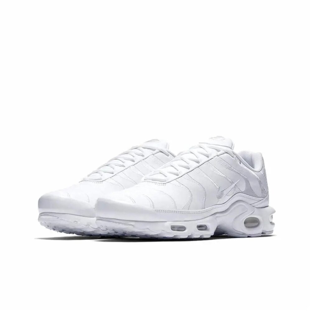 Nike Air Max Plus 全白氣墊 復古 慢跑 緩震 刺繡 運動鞋 男鞋 AJ2029-100