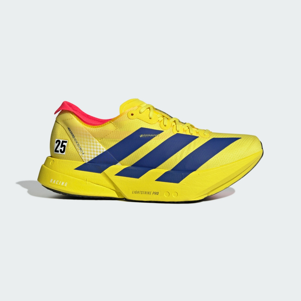 【ADIDAS】ADIZERO ADIOS PRO 4 M 跑步鞋 男鞋 黃藍色 長跑-JR6373