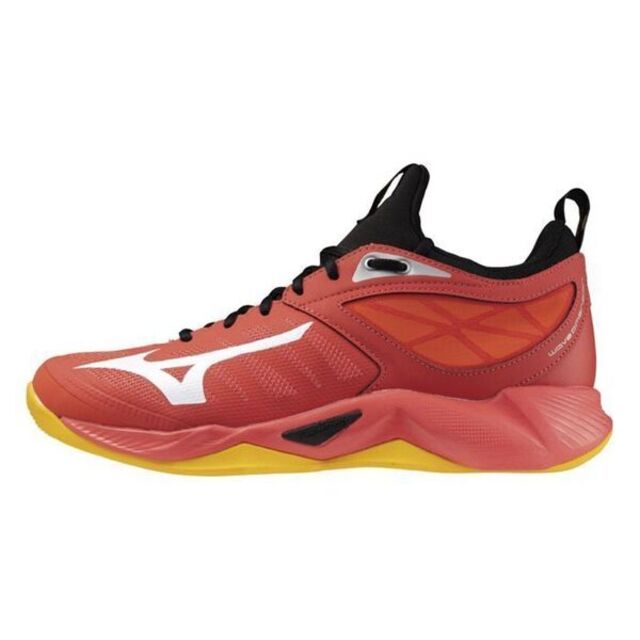 Mizuno Wave Dimension [V1GA224002 男 排球鞋 運動 訓練 襪套式 包覆 緩震 紅黑