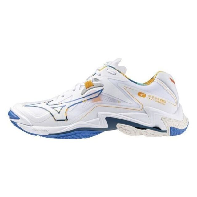 Mizuno Wave Lightning Z8 [V1GA240056 男 排球鞋 訓練 包覆 止滑 緩震 白藍黃