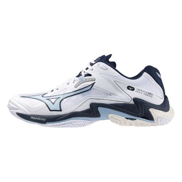 Mizuno Wave Lightning Z8 [V1GA240053 男 排球鞋 訓練 包覆 止滑 緩震 白 深藍
