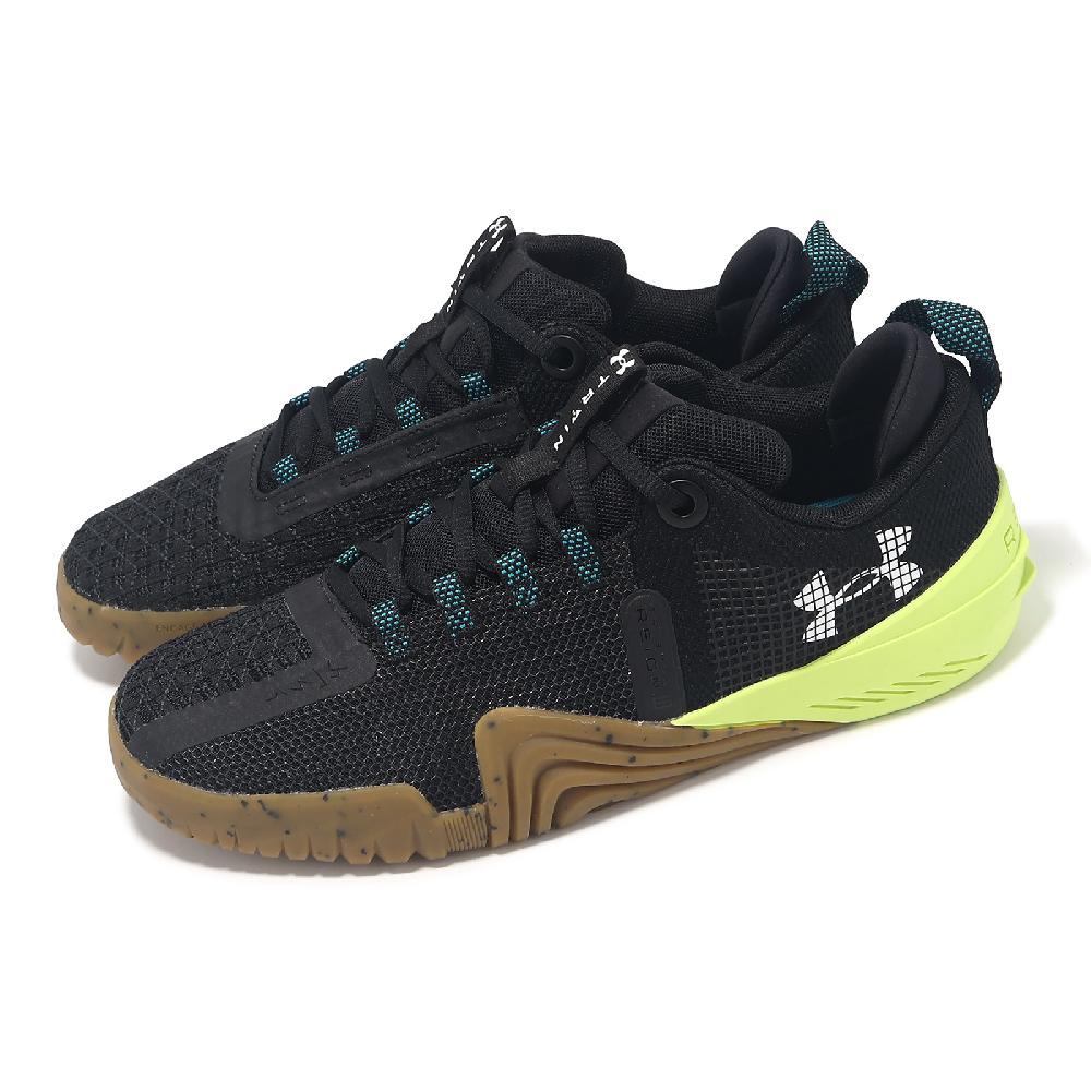 Under Armour 安德瑪 訓練鞋 TriBase Reign 6 男鞋 黑 綠 緩震 穩定 UA 3027341002