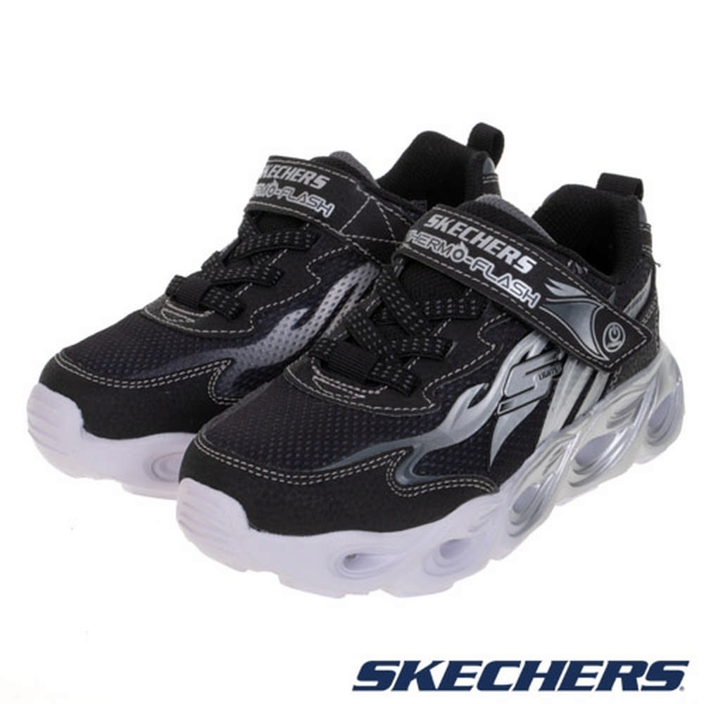 【SKECHERS】中大童 THERMO-FLASH 休閒鞋-400103LBKSL