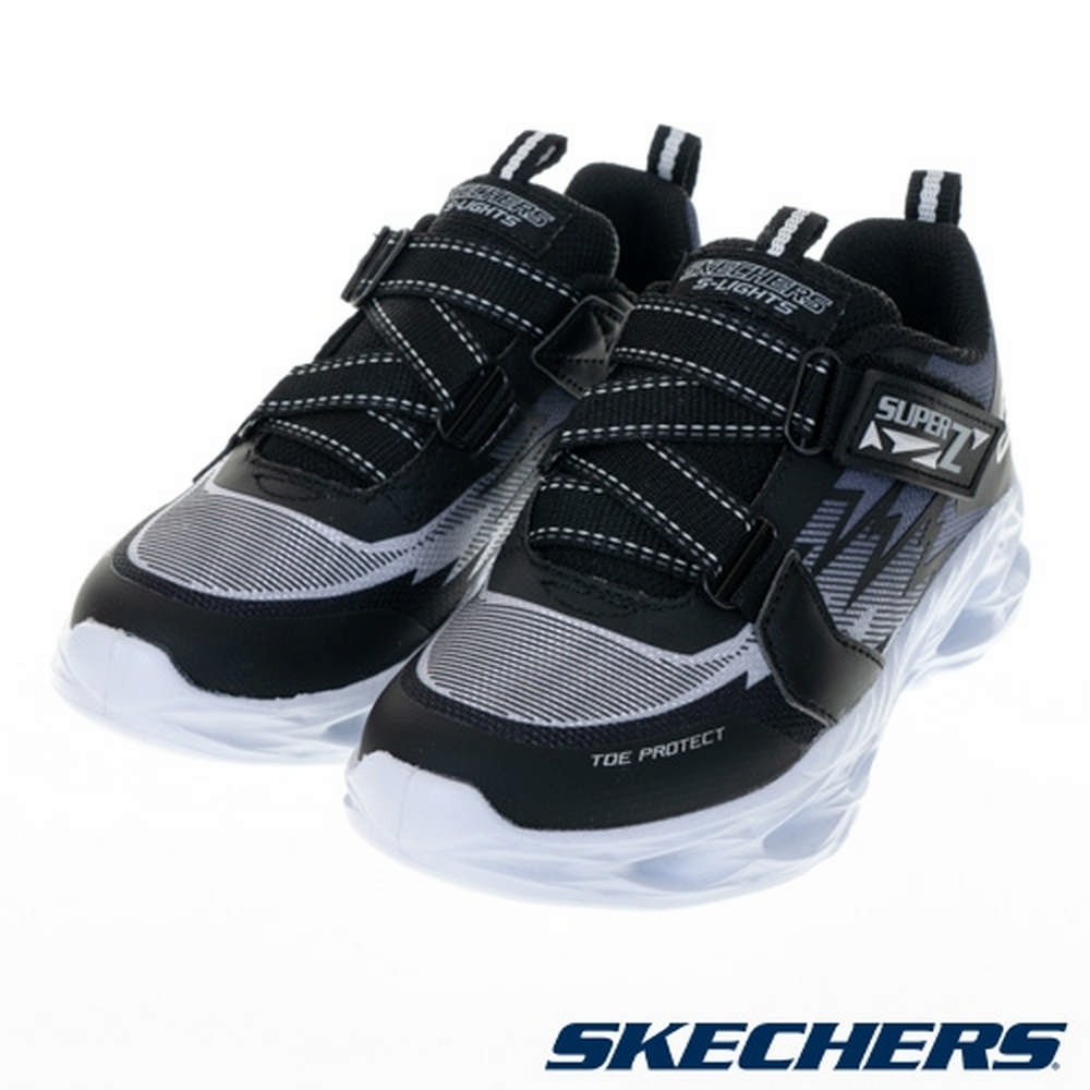 【SKECHERS】中大童 VORTEX-FLASH 休閒鞋-400601LBKGY
