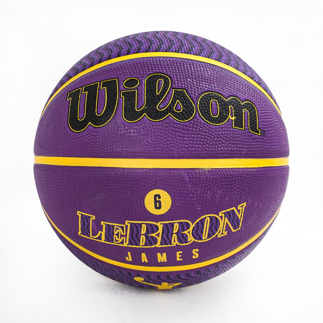 Wilson Nba Lebron [WZ4005901 籃球 7號 球員 耐磨 橡膠 室外 湖人 紫黃