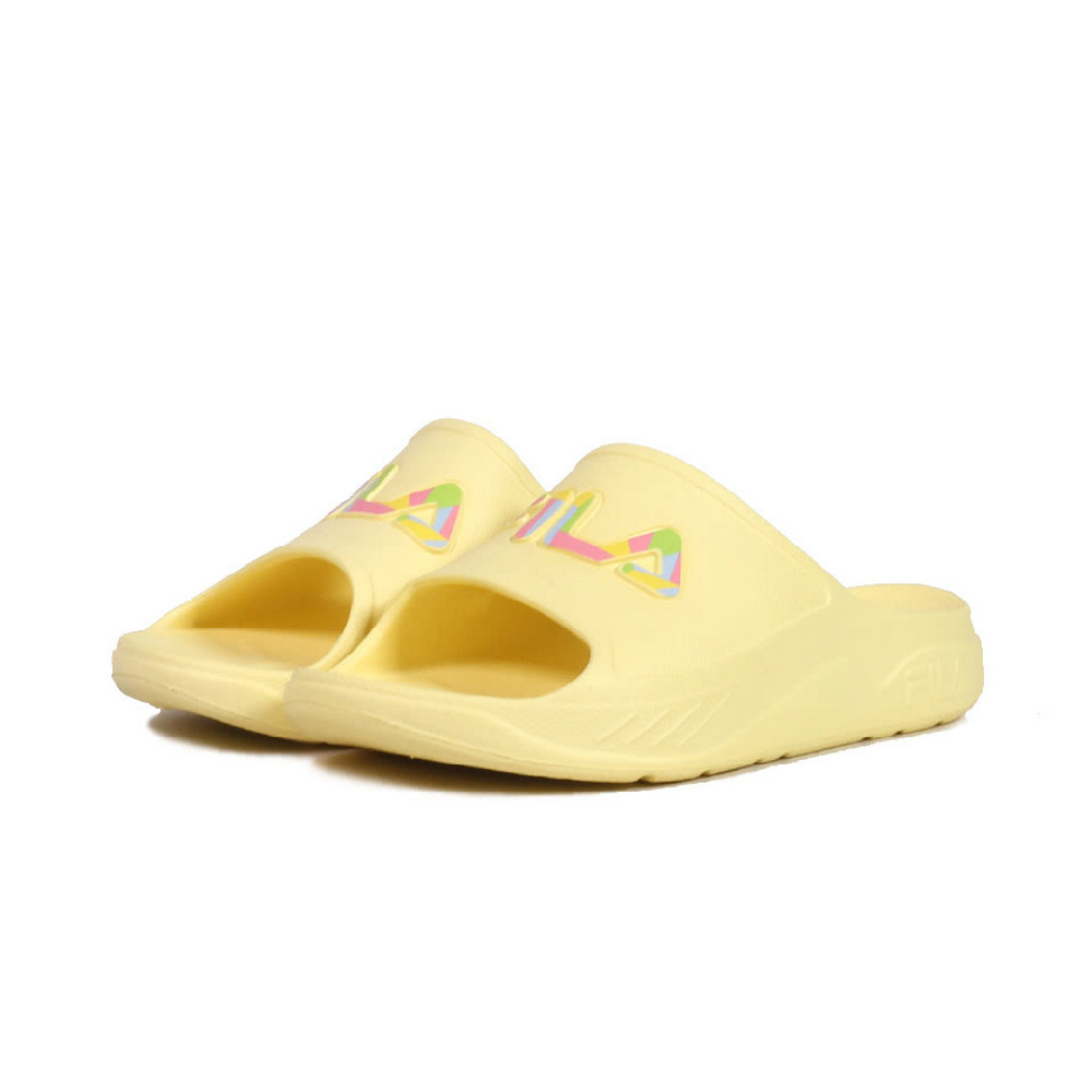 【FILA】PLUMPY SLIDE2 Slipper 男鞋 女鞋 運動拖鞋 奶油黃色-4S334Y999
