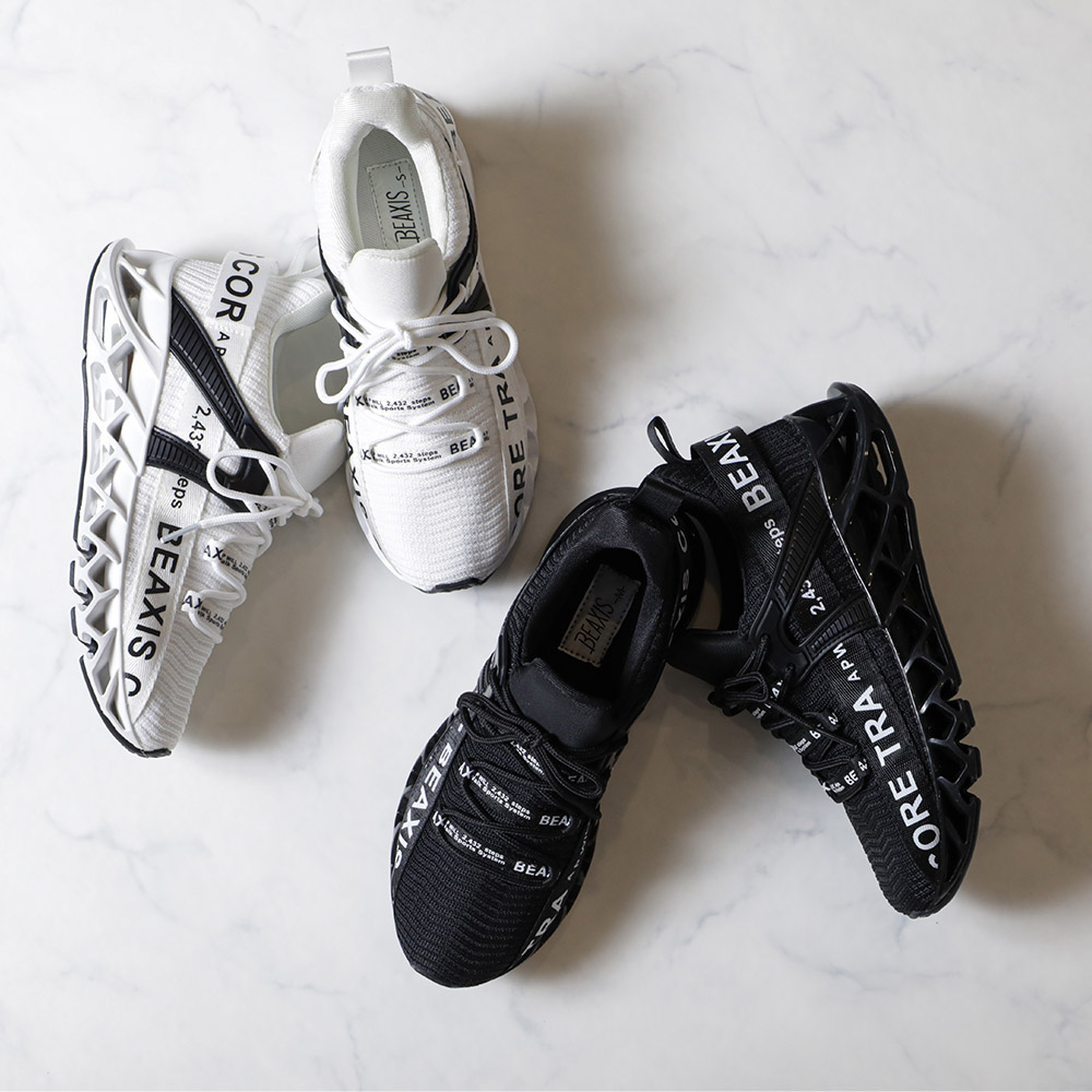 BEAXIS 日本健美鞋(CORE TRA款)-白/黑