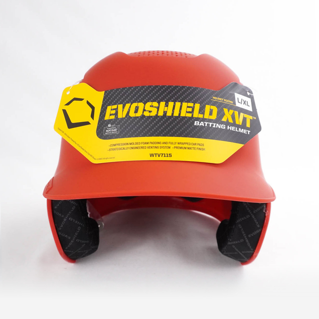 EVO XVT [WTV7115SC 打擊頭盔 硬式棒球 安全 防護 舒適 包覆 通風 不悶熱 霧面 紅