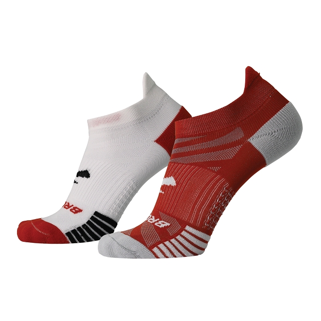 BROOKS 魔鬼輕量型踝襪-2雙組合包_白/黏土紅 黏土紅/淺灰(280496172)