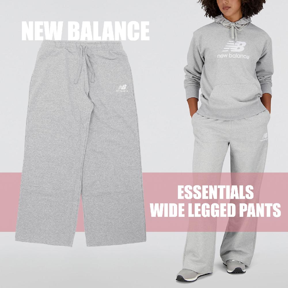 New Balance 褲子 Essentials Pants 女款 灰 寬鬆 喇叭褲 落地褲 寬褲 棉褲 長褲 NB WP31516AG