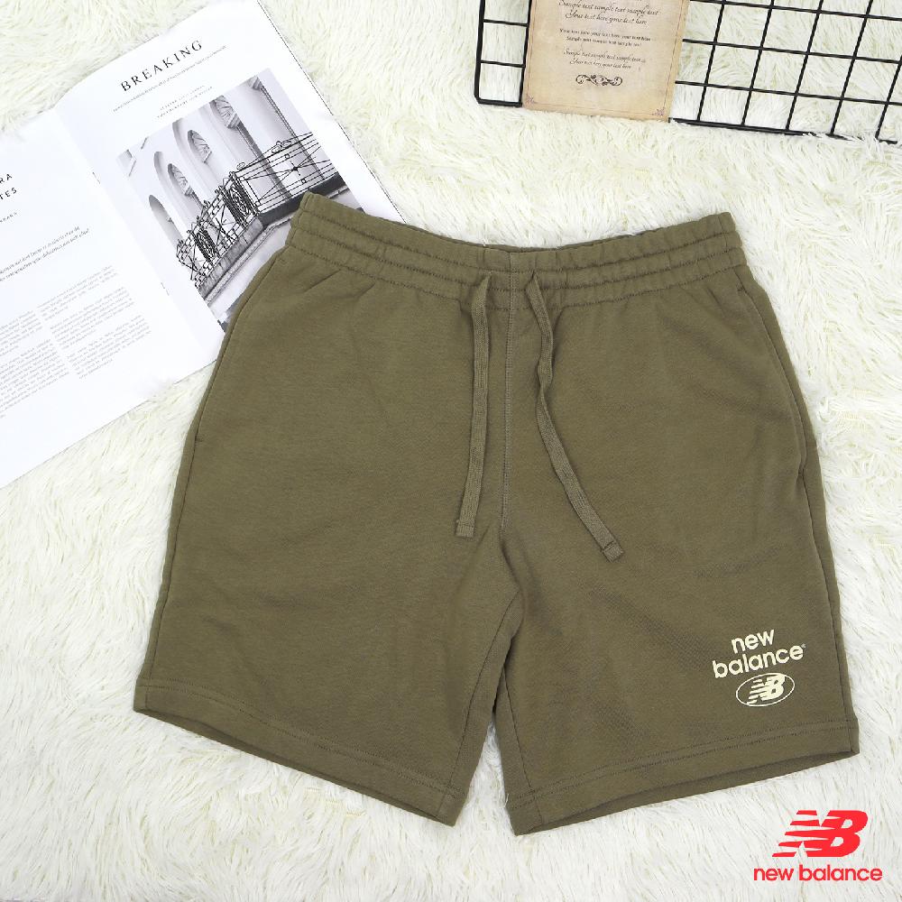 New Balance 紐巴倫 短褲 Essentials Shorts 男款 綠 棉褲 運動褲 抽繩 亞規 NB AMS31520CGN