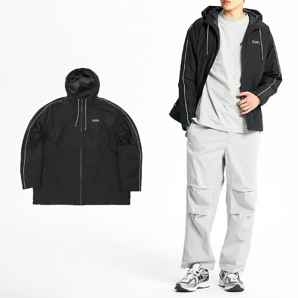 New Balance 紐巴倫 連帽外套 Essentials Jacket 男款 黑 長袖 寬鬆 保暖 美版 NB MJ33537BK
