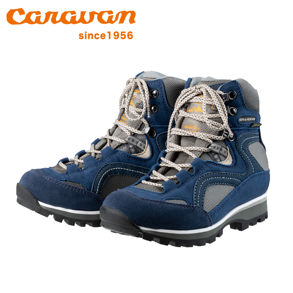 【 Caravan】中性 中筒防水 2E寬楦/登山鞋/郊山鞋/旅行 海軍藍(GK86)
