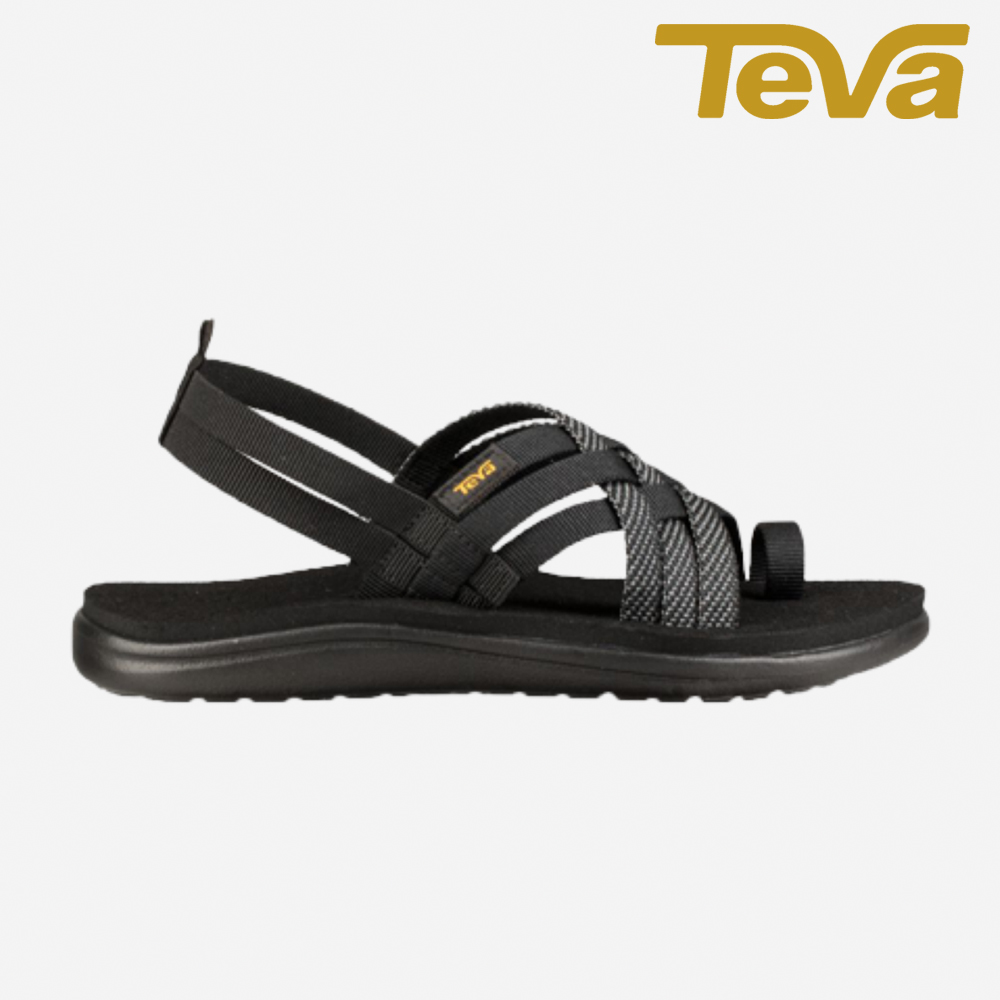 【TEVA 】正品 Voya Strappy 女 織帶涼鞋 黑灰(TV1099271HBK)