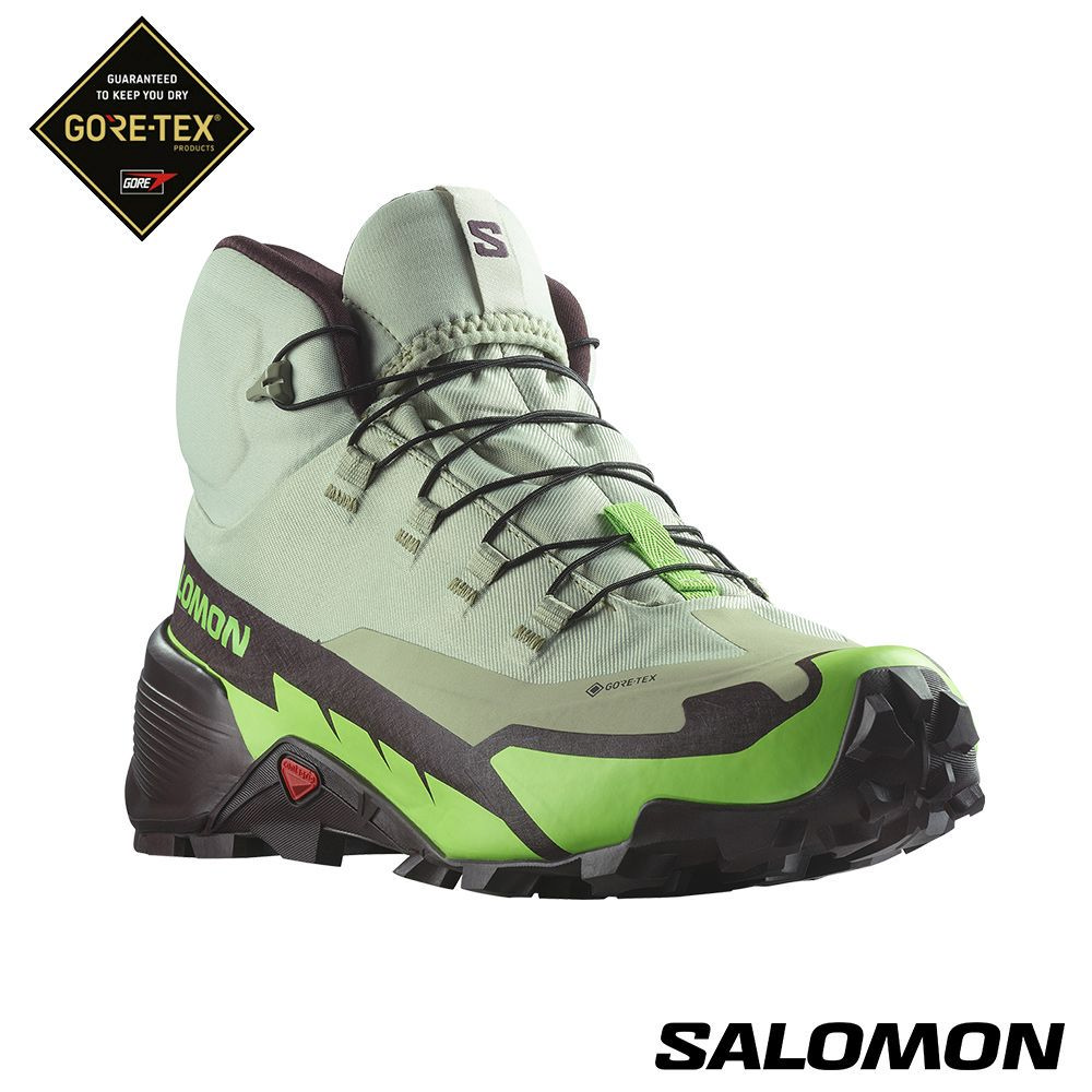 【SALOMON】男 CROSS HIKE 2 中筒登山鞋 灰綠/壁虎綠/巧褐 登山鞋-L47277700