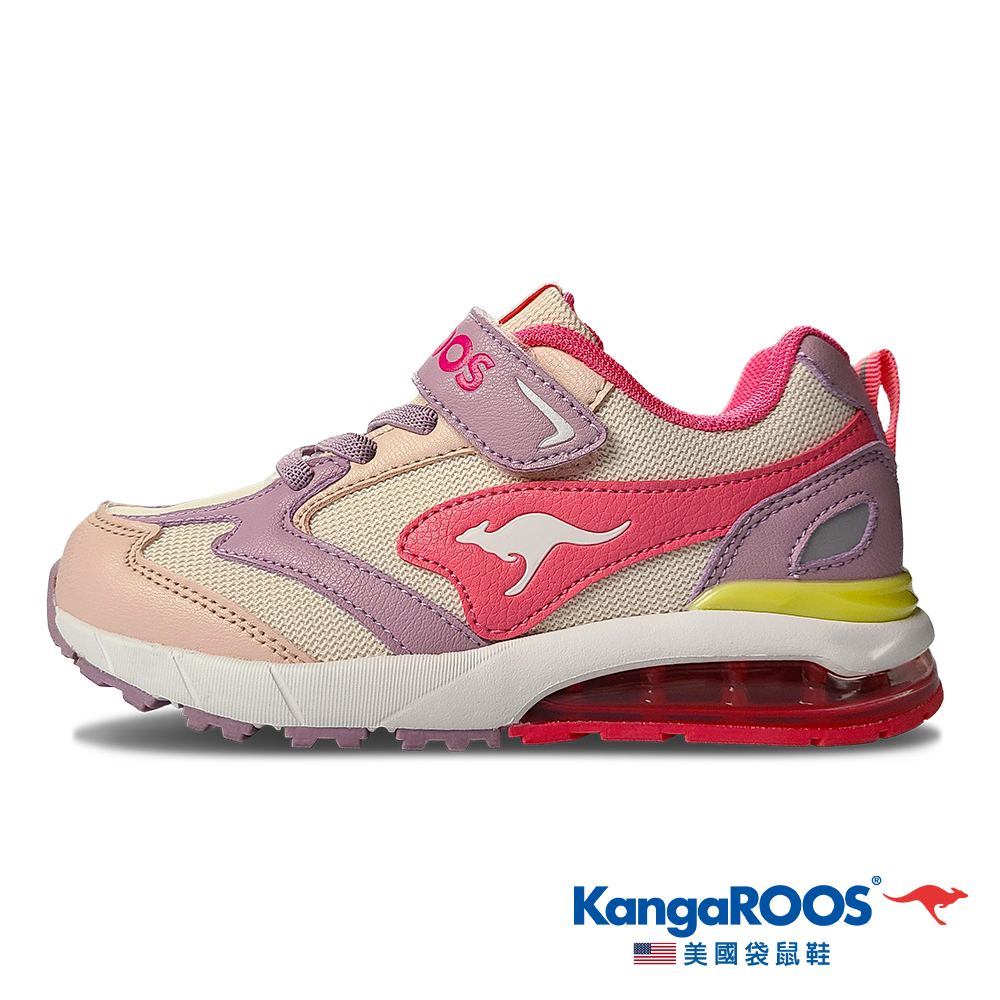 【KangaROOS 美國袋鼠鞋】 童鞋 CAPSULE 機能運動 太空氣墊跑鞋 (粉-KK31953)
