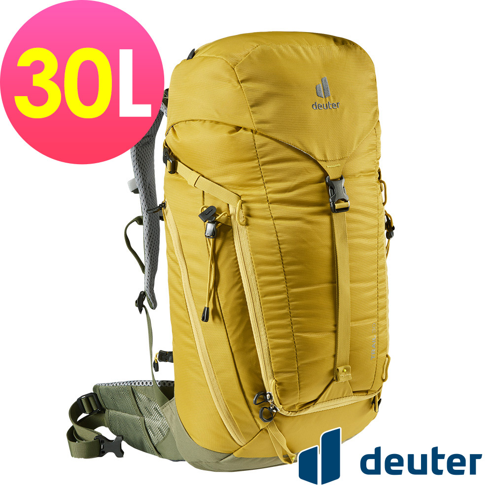 【德國deuter】TRAIL輕量拔熱透氣背包30L (3440521 薑黃/登山/健行)