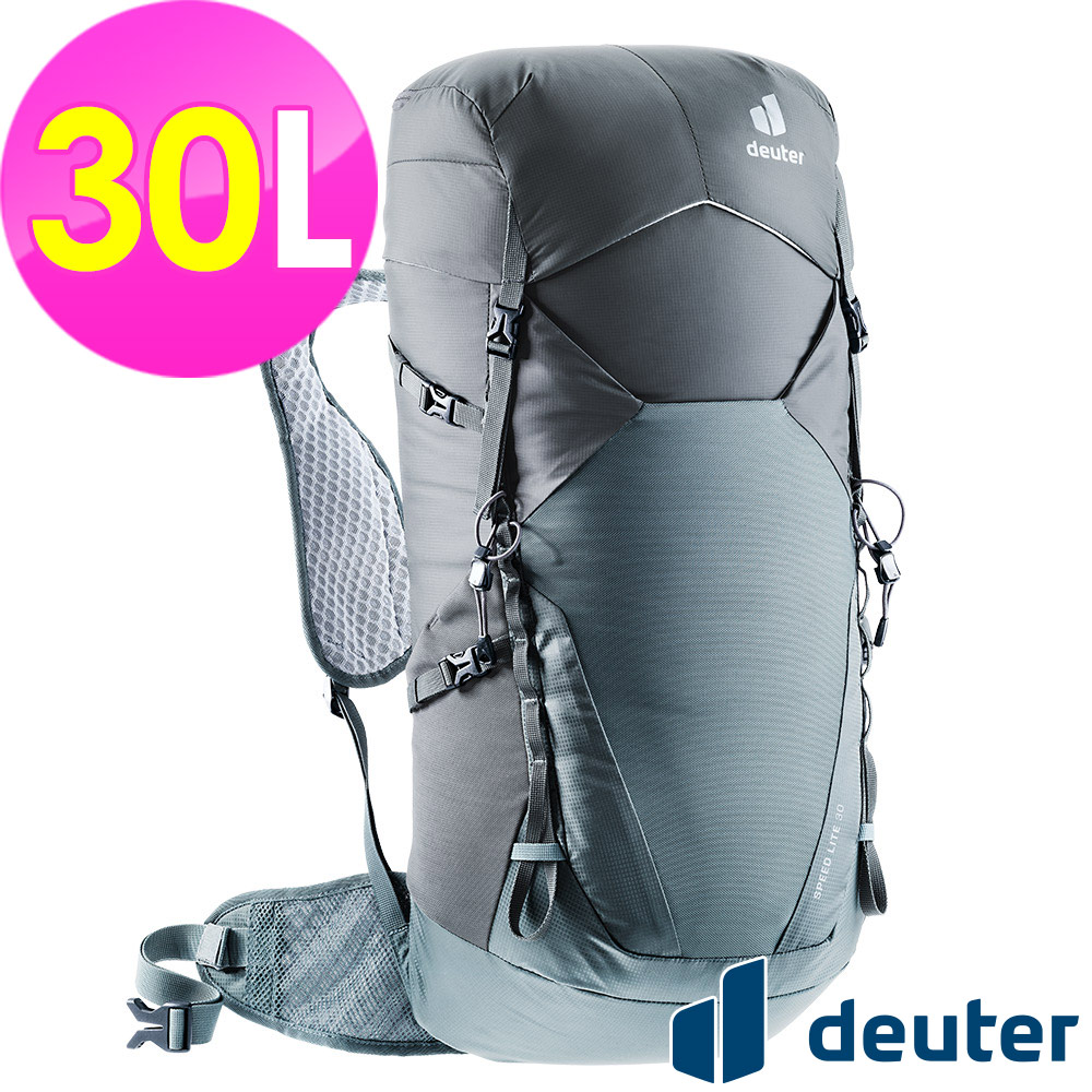 【德國deuter】SPEED LITE超輕量旅遊背包30L (3410622 黑/水藍/越野/三鐵/登頂)