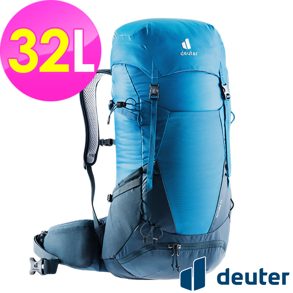 【德國deuter】FUTURA透氣網架背包32L (3400821 藍/登山/健行/雙肩後背包)
