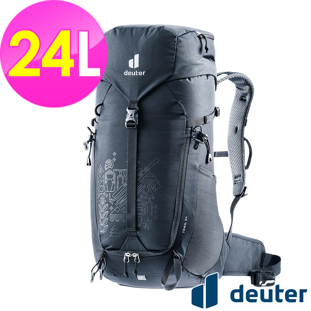 【德國deuter】TRAIL限定版輕量拔熱透氣背包24L (3441523 黑/登山/健行)