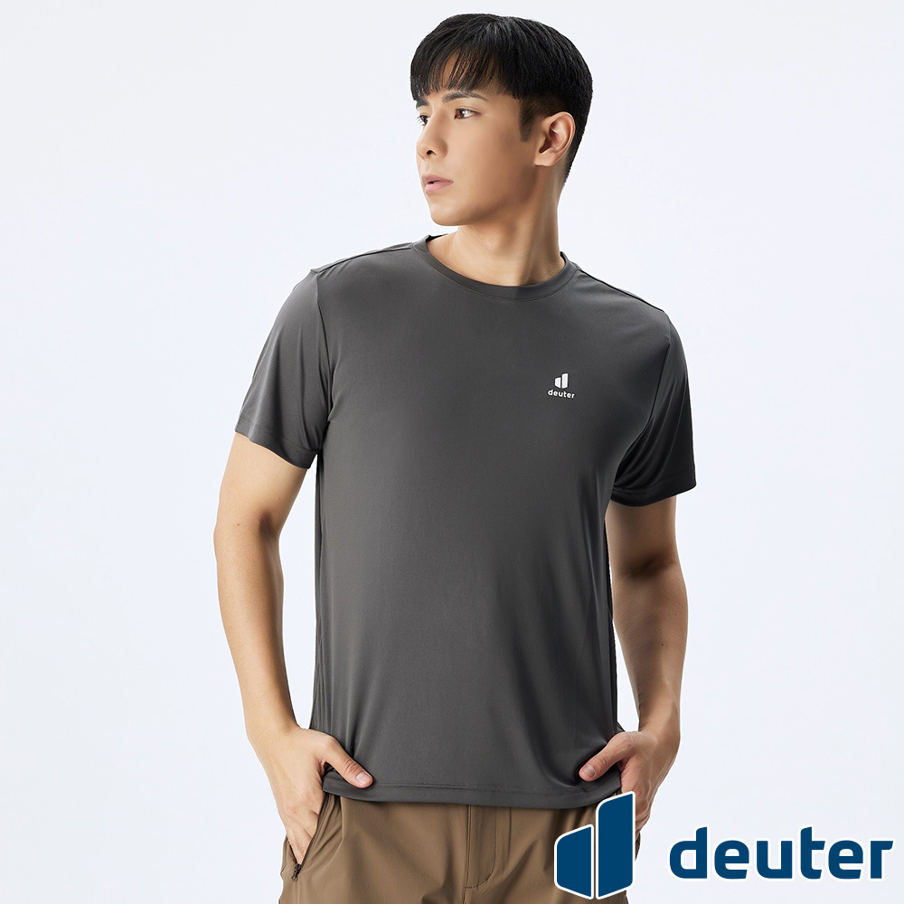 【德國deuter】男款DEUTER短袖T恤 (DE-T2201M 碳灰/排汗/透氣)