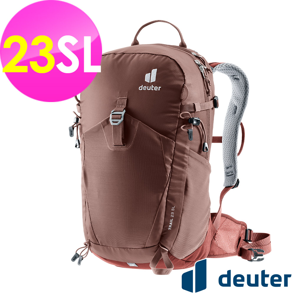 【德國deuter】TRAIL 輕量拔熱透氣背包23SL (3440424 葡萄乾/登山/健行)