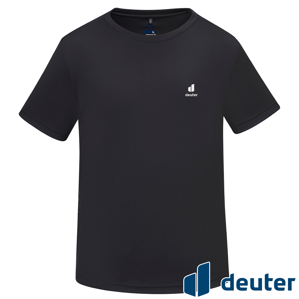 【德國deuter】男款DEUTER短袖T恤 (DE-T2401M 黑/排汗/透氣)