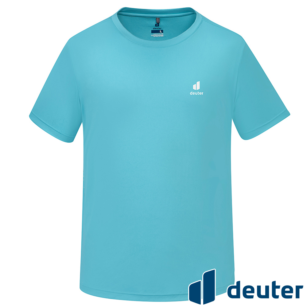 【德國deuter】男款DEUTER短袖T恤 (DE-T2401M 藍綠/排汗/透氣)