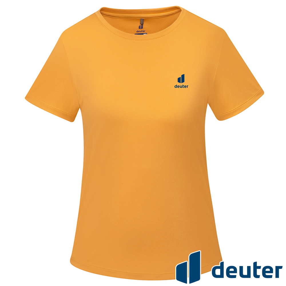 【德國deuter】女款DEUTER短袖T恤 (DE-T2402W 棕黃/排汗/透氣)