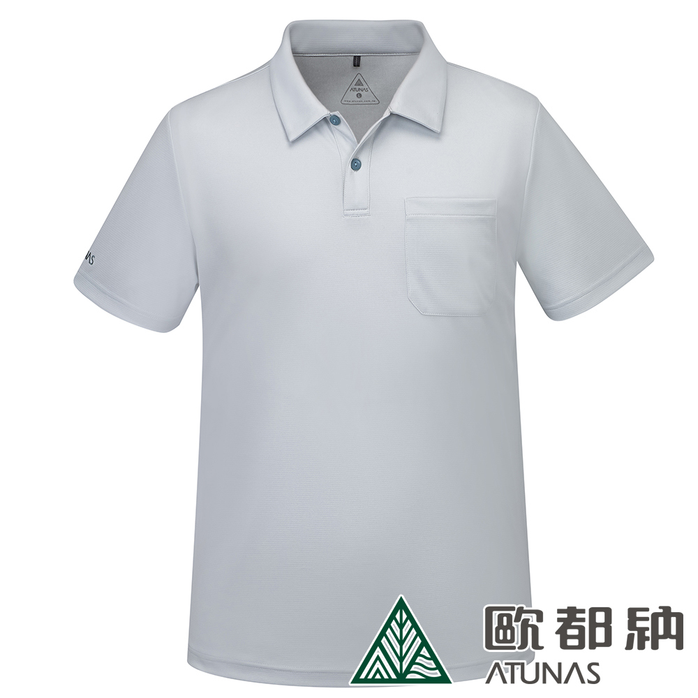 【ATUNAS 歐都納】男款ATUNAS-TEX短袖POLO衫A1PSFF01M巖灰