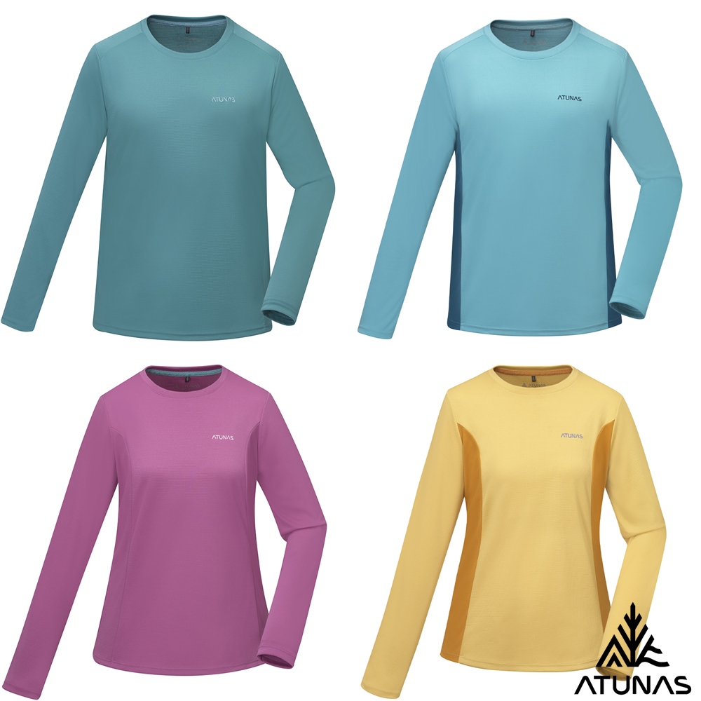 【ATUNAS 歐都納】男女款長袖排汗抗菌T恤A6TS2519M/A6TS2520W