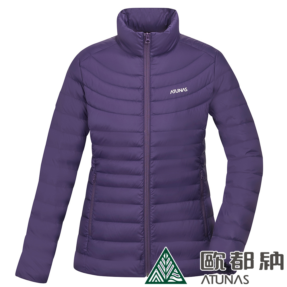 【ATUNAS 歐都納】女款KEEP WARM輕量羽絨外套 (A1GA2235W 深灰紫/防潑水/防風/保暖)
