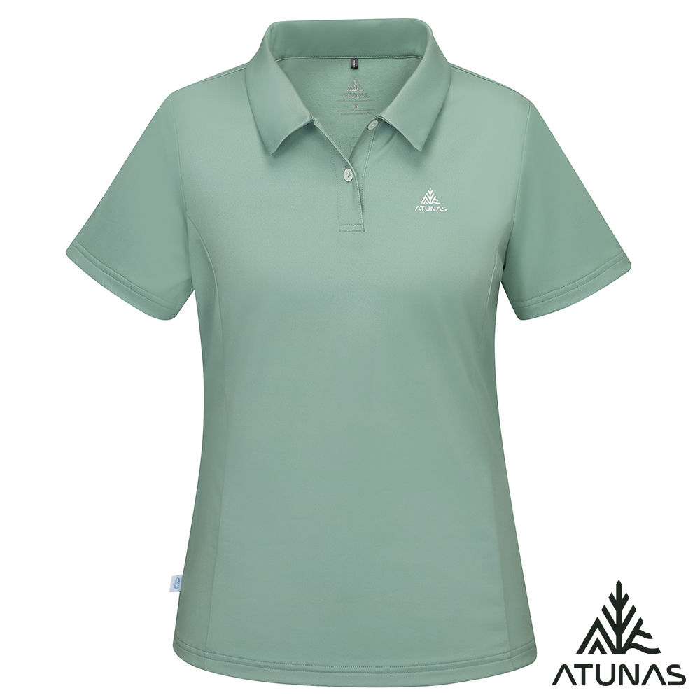 【ATUNAS 歐都納】 50週年限定 女款短袖排汗抗菌POLO衫A6PS2528W霧綠